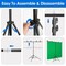 6.5×8.5FT T-Shape Backdrop Stand – Adjustable Photography Background Stand with Clamps & Carry Bag